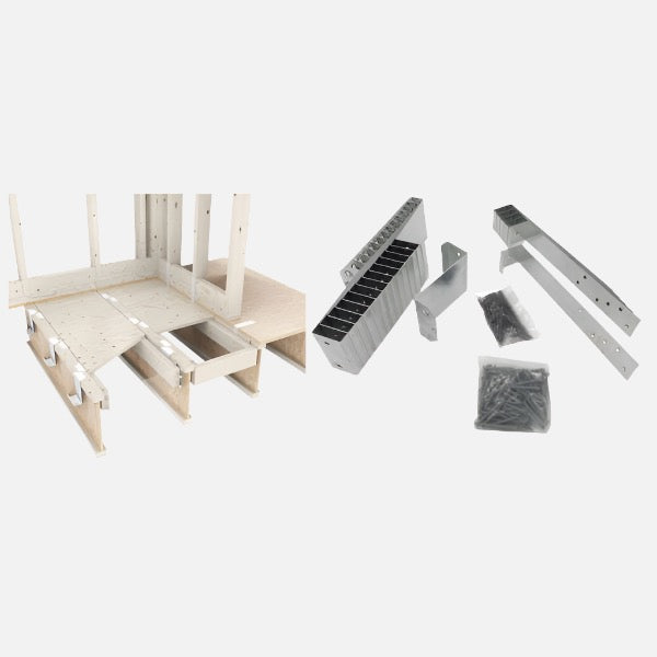 Ensemble d’étriers pour abaissement du sous plancher 24 pieds carrées